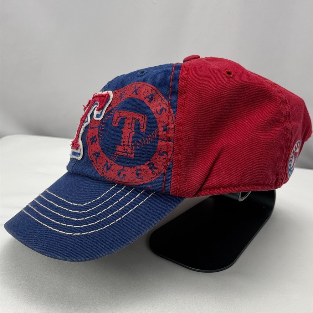 47 Brand Texas Rangers Blue and Red Baseball Cap - Picture 5 of 8